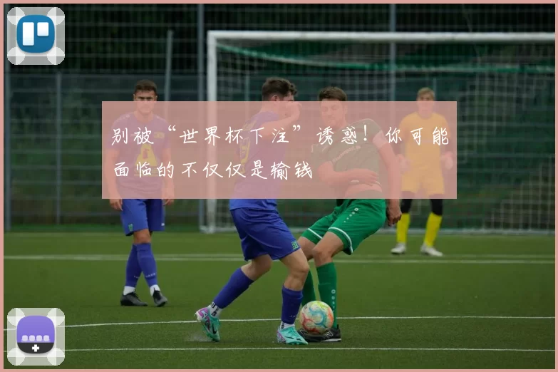 别被“世界杯下注”诱惑!你可能面临的不仅仅是输钱